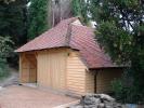 Hortons 2 bay post & beam oak style frame garage
