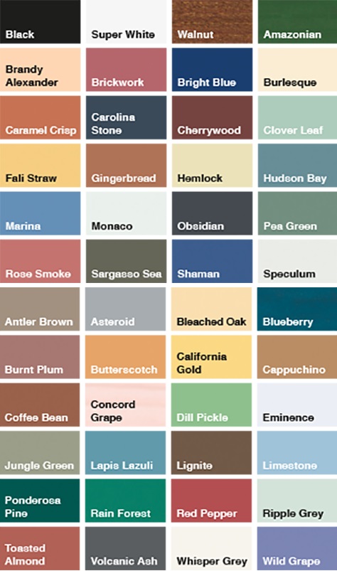 Sadolin Exterior Paint Colour Chart