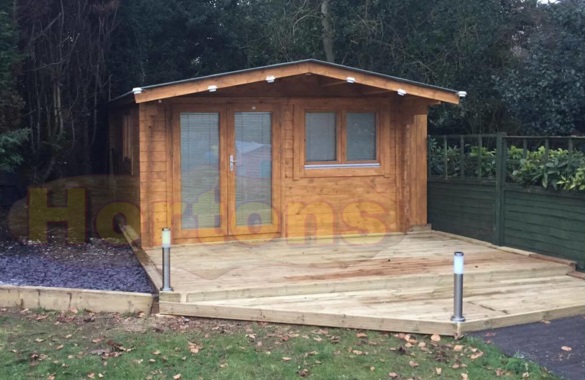 Taylor 4 x 5 log cabin with strong 45mm wall logs