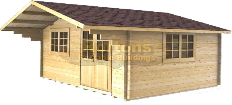 35mm Lilly 5m x 4m log cabin