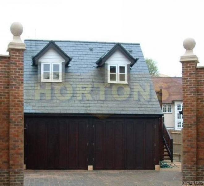 Post & Beam Lock jointed double room over timber garages - Click Image to Close
