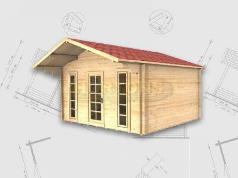28mm Waterlooville - 4x4m log cabin - Click Image to Close