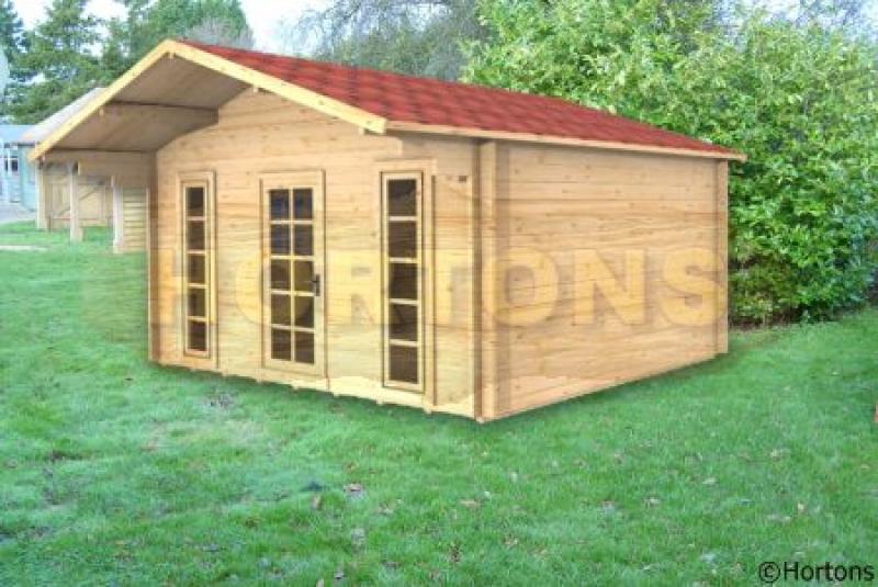 28mm Waterlooville - 4x4m log cabin - Click Image to Close