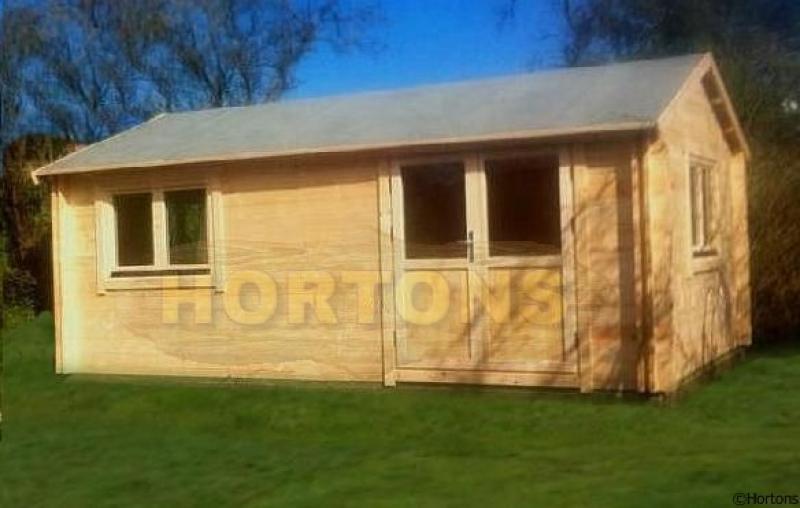 Aylesbury 45mm, 6x4m log cabin - Click Image to Close