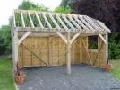 Hortons 2 bay post & beam oak style frame garage