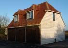 Post & Beam Lock Joint triple room over timber garage