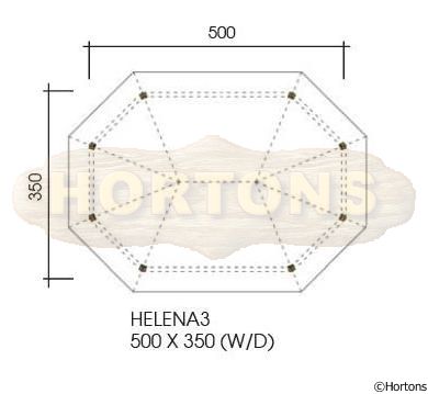Helena 3 - 5.0x3.5m octagonal gazebo