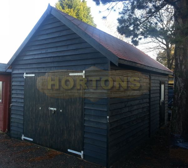 4m x 6m Single Timber Framed Garage - Click Image to Close