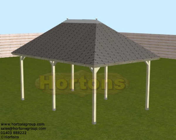 Lugarde Wooden gazebo - 3.0 x 4.8m