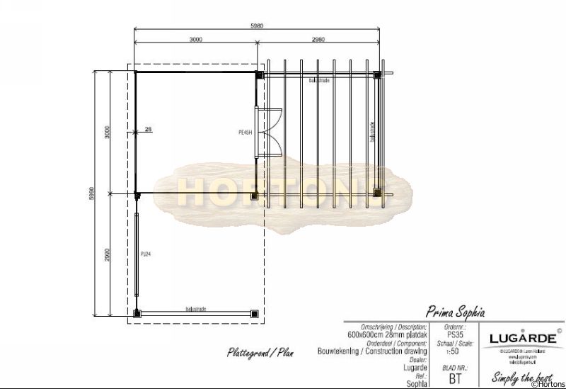 Sophia Pergola & summerhouse combination - 6m x 6m