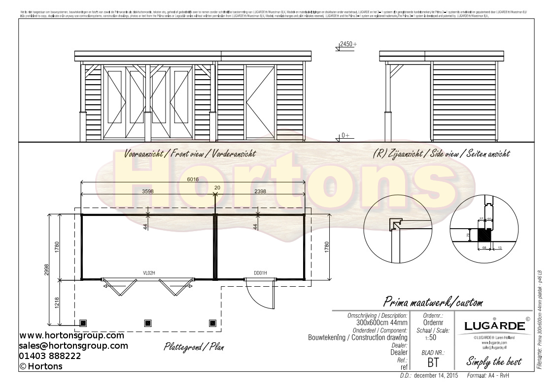 6x3m Lugarde Prima Garden Room