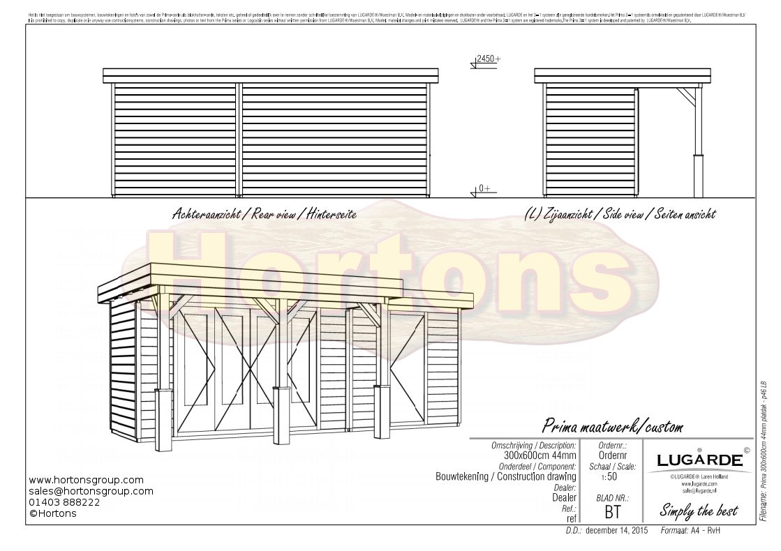 6x3m Lugarde Prima Garden Room