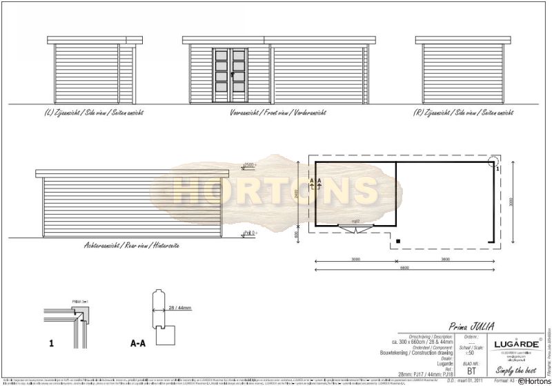 6.6 x 3m Lugarde Prima Julia - Click Image to Close