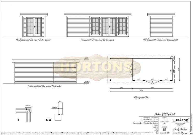 6.6 x 2.4m 44mm Lugarde Prima Victoria - Click Image to Close