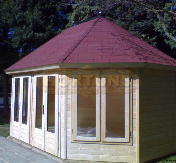 5.25 x 3.85m Lugarde Prima Nadine Oval Summerhouse