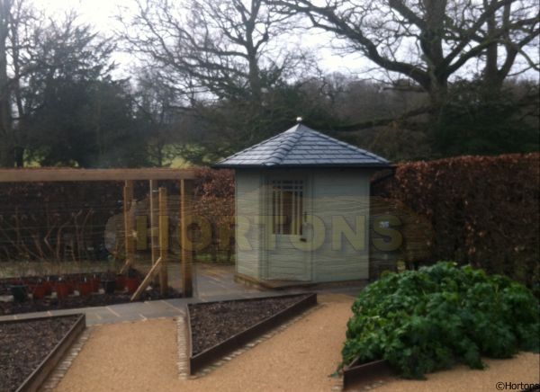 1.8 x 1.8m 28mm Lugarde Prima Fifth Avenue Corner Summer House - Click Image to Close