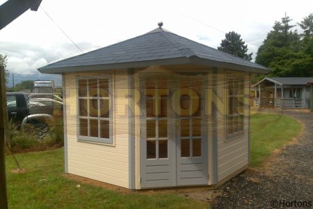 1.8 x 2.4m Corner Summerhouse Lugarde Prima Fifth Avenue 180/240 - Click Image to Close