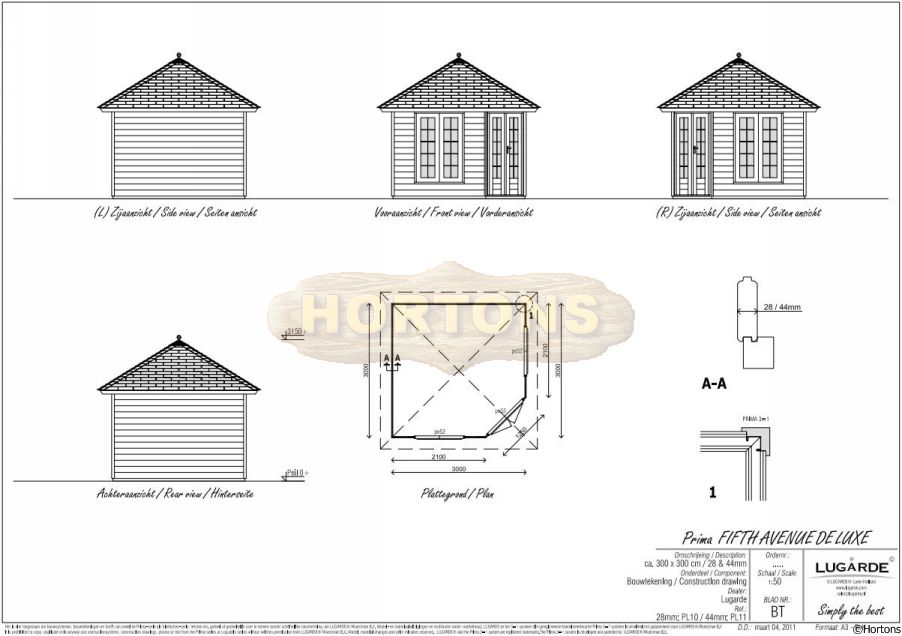 3x3 m Lugarde Prima Fifth Avenue De Luxe Corner unit