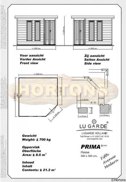 3.0 x 3.0 Lugarde Prima Fifth Avenue Modern