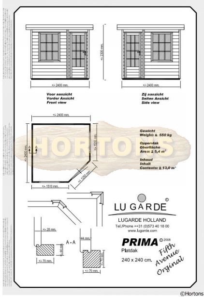 2.4 x 2.4m Lugarde Prima Fifth Avenue Original