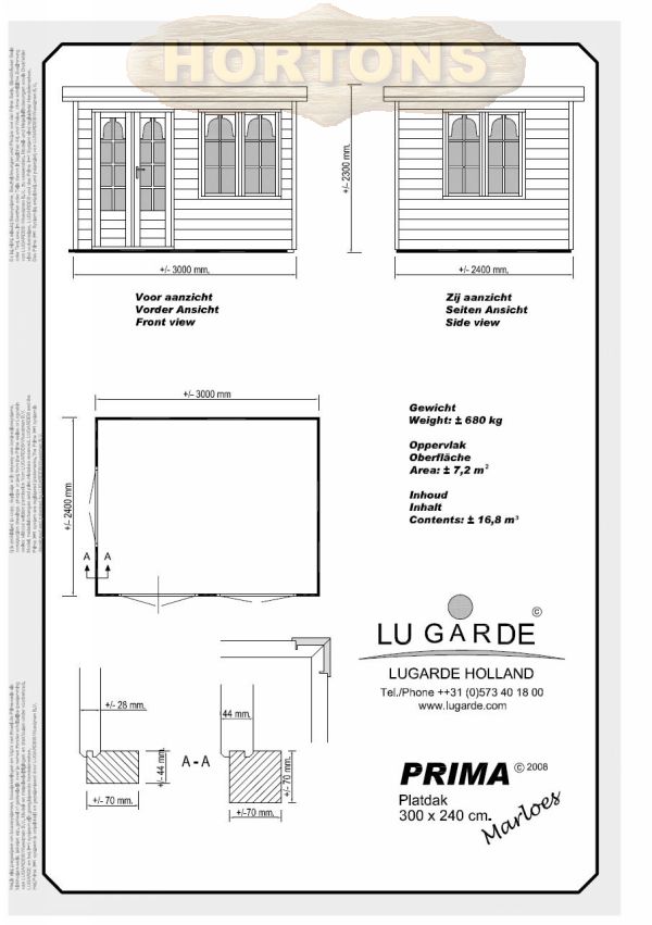 3.0 x 2.4m Lugarde Prima Marloes