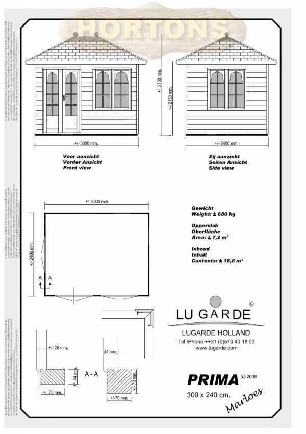 3.0 x 2.4m Lugarde Prima Marloes - Click Image to Close