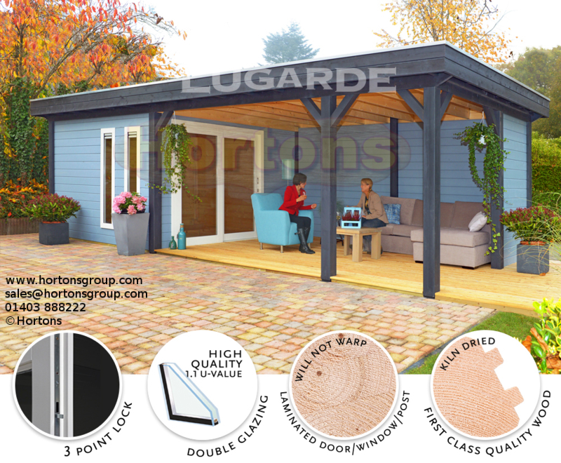 8.2 x 3.5m Lugarde PS13 Pro System Summerhouse