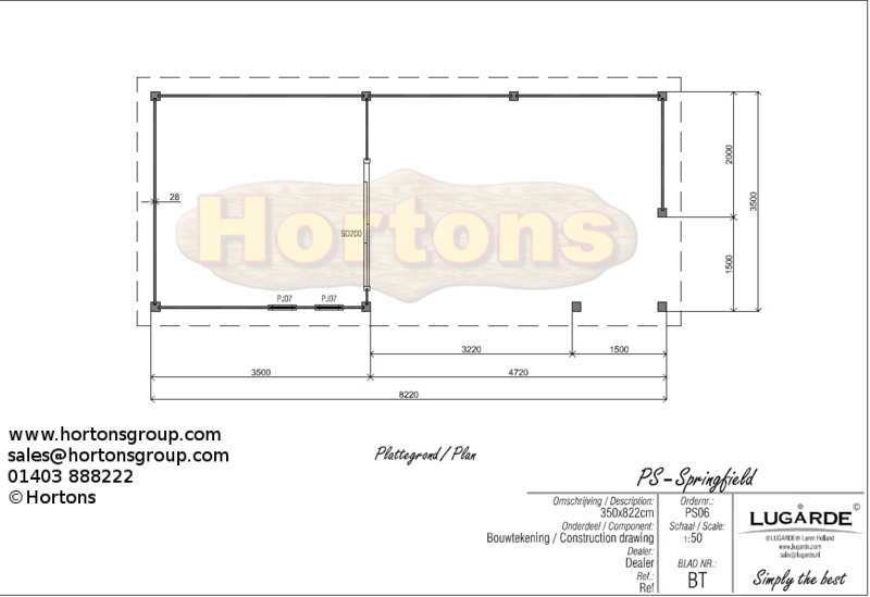 8.2 x 3.5m Lugarde PS13 Pro System Summerhouse