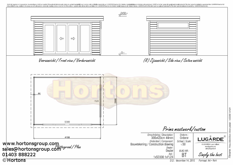 4.2 x 3m Lugarde PR15 44mm wall thickness