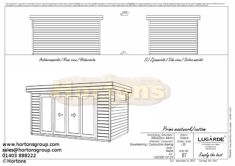 4.2 x 3m Lugarde PR15 44mm wall thickness