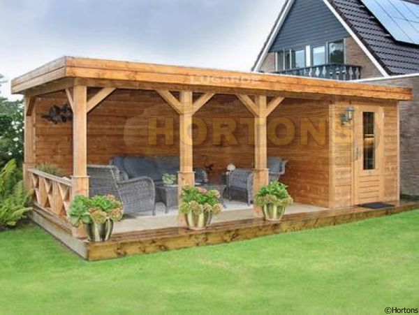 6x3m Lugarde PR24 Summerhouse with flat roof - Click Image to Close