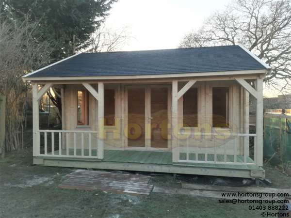 The Clubhouse 6x6m pavilion, 45mm wall log