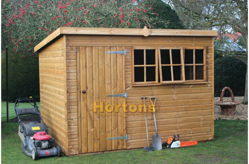 8ft x 8ft Heavy Duty Pent Shed - Click Image to Close