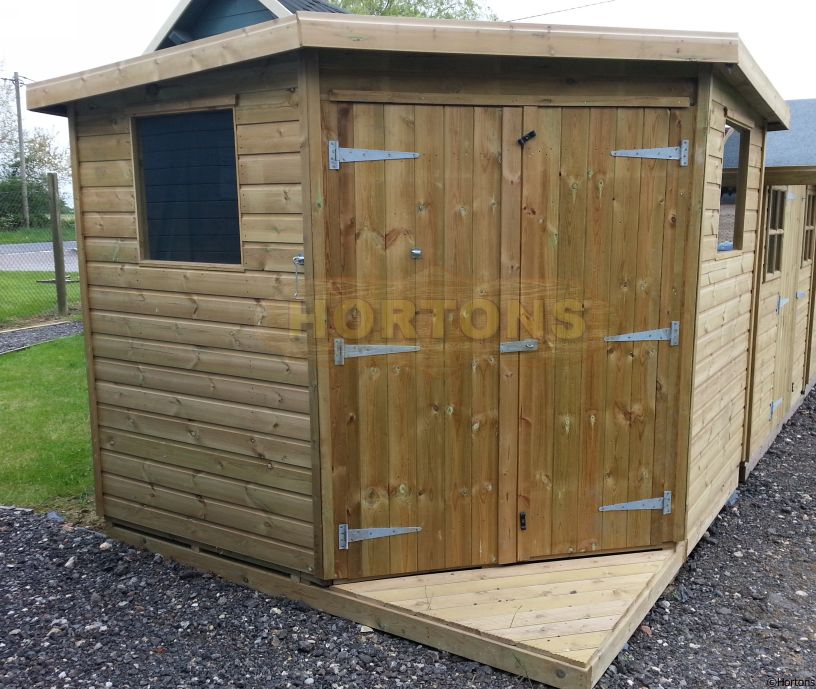 Corner Pent roof Shed - Click Image to Close