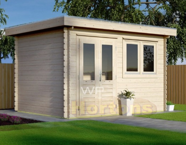 4m x 3m Woodpro Garden Cabin - 44mm logs