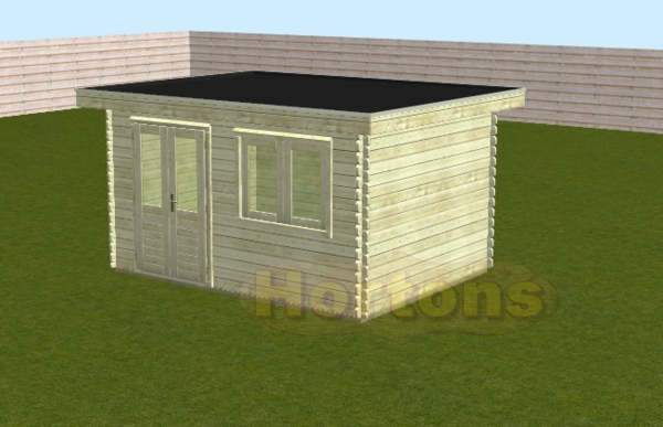 4m x 3m Woodpro Garden Cabin - 44mm logs