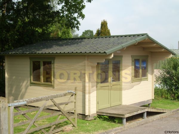 5x5 Dunstable 45mm log cabin - Click Image to Close