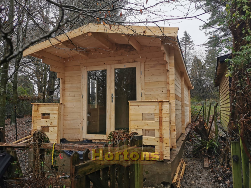 3x8m Sutton Log Cabin in 35mm logs