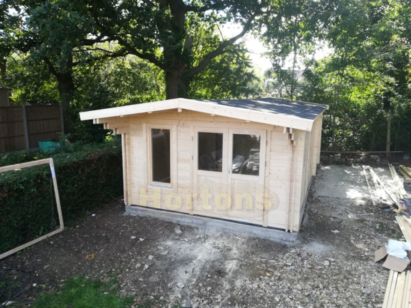 7x4m Bath Garden Log Cabin