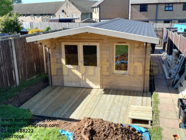 4x7m Bath cabin in 35mm logs