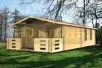 4m x 8m, 2 room Maldon log cabin - 45mm logs