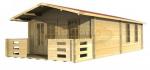 4m x 8m, 2 room Maldon log cabin - 45mm logs