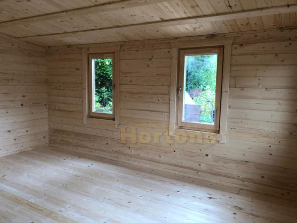 4m x 8m, 2 room Maldon log cabin - 45mm logs - Click Image to Close