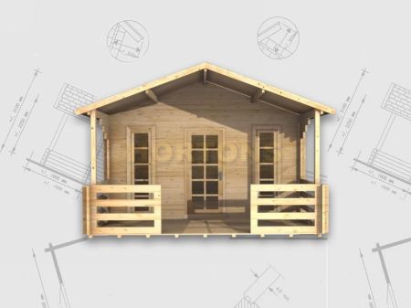Bournemouth 70mm 4.0 x 3.0m Log Cabin - Click Image to Close