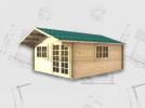 Taylor 4 x 5 log cabin with strong 45mm wall logs