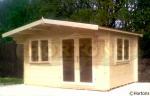 Leatherhead Twinskin 45 + 45mm 4m x 3m log cabin