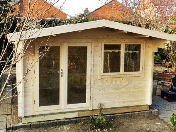 Leatherhead Twinskin 45 + 45mm 4m x 3m log cabin