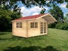 Leatherhead Twinskin 45 + 45mm 4m x 3m log cabin