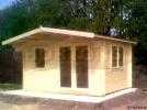 Rugby 4x3m Log Cabin - 35mm