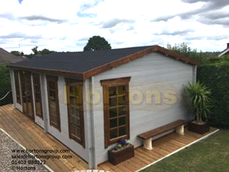 Basildon 45mm 7.5x4.5m Log Cabin